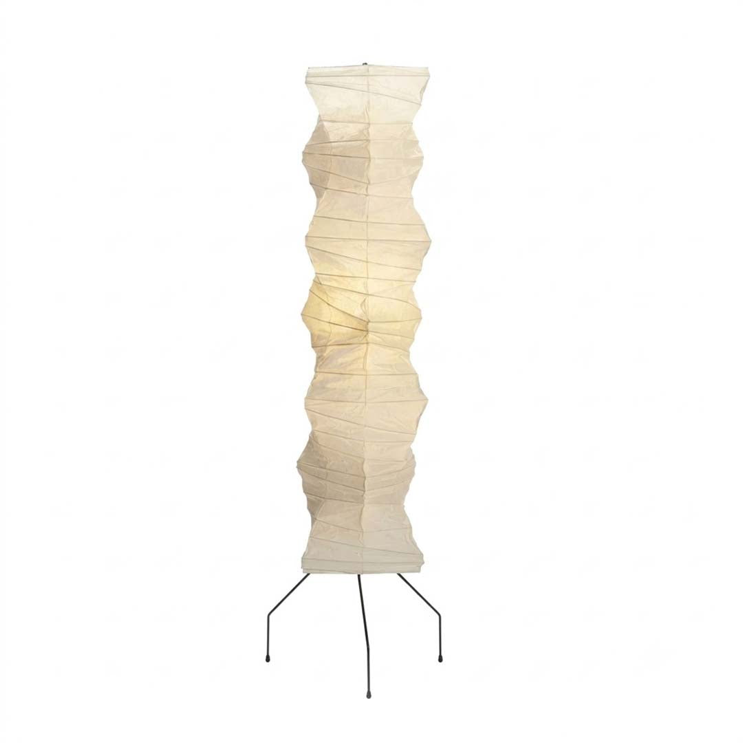 Akari UF4 33N Floor Lamp modern tall rice paper light on white background - stuberlighting