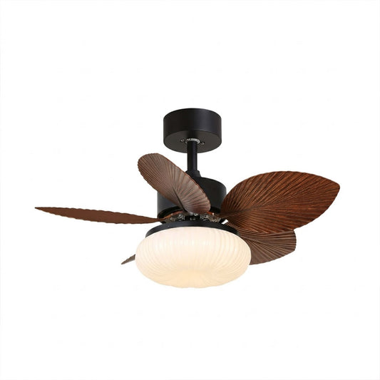 Crème French ceiling fan 30 inch creamy ivory ABS blades acrylic shade white background