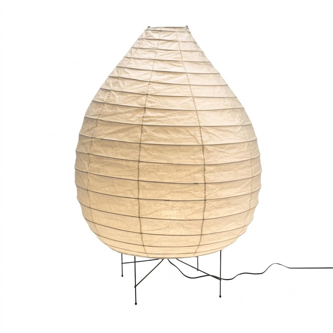 Akari 23N Washi Paper Pear-Shape Sculptural Floor Lamp