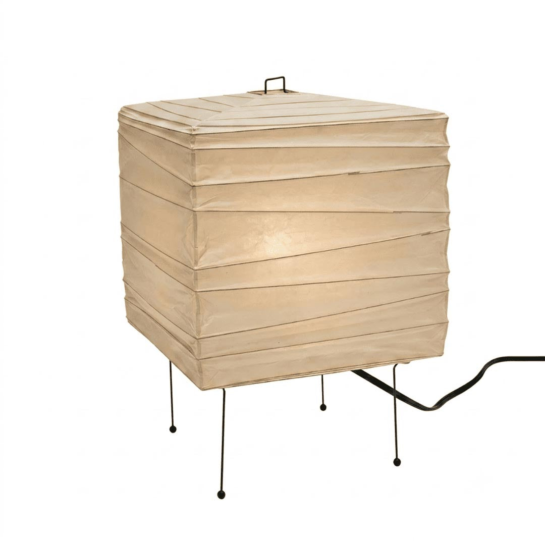 Glowing Washi Paper 3X Table Lamp square lantern light by Stuber Lighting