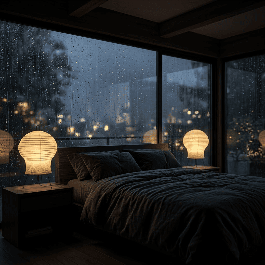 How to Create a Japandi Living Room with Washi Lamps