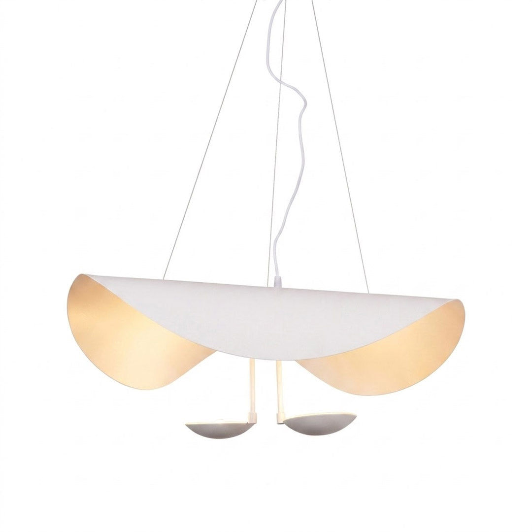 Giorgio pendant light applied gold leaf interior texture warm light reflection
