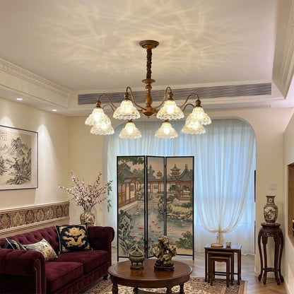 Adele 39 inch grand round antique brass chandelier double height foyer entryway vintage statement architectural welcoming