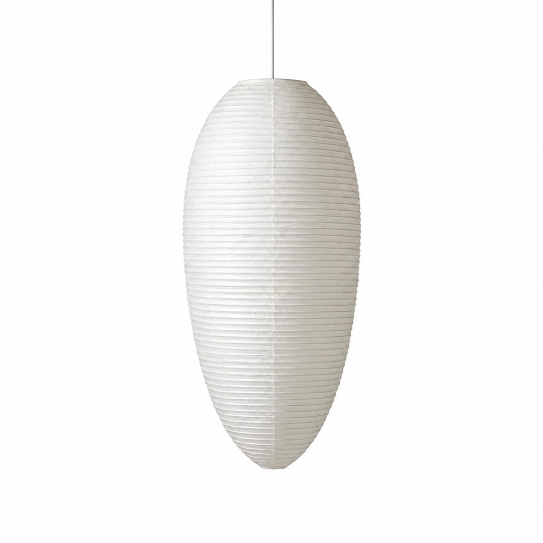Handcrafted Washi Paper 23A 24A Pendant Lamp with bamboo framework off status - stuberlighting
