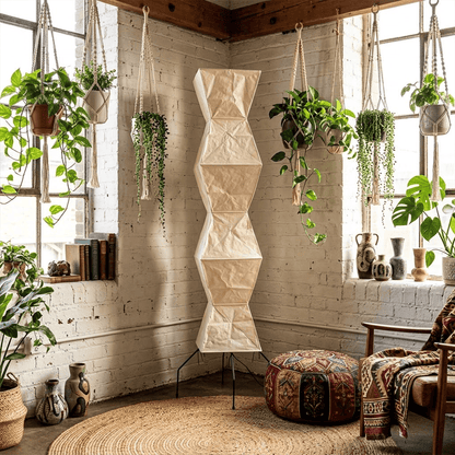 Grand 74-inch Akari UF4-L9 floor lamp with handmade white washi paper shade