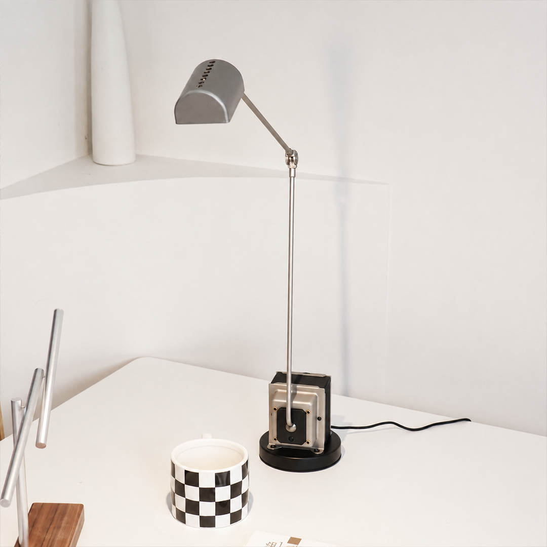 Aldric swing arm table lamp study reading nook adjustable arm metal industrial warm American home lifestyle interior