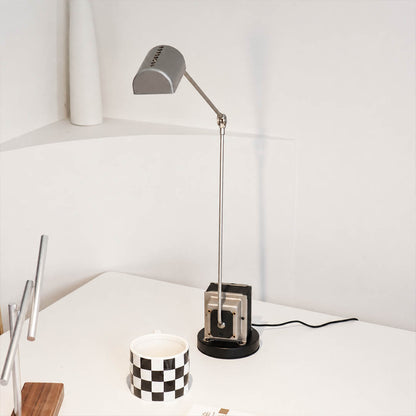 Aldric swing arm table lamp study reading nook adjustable arm metal industrial warm American home lifestyle interior