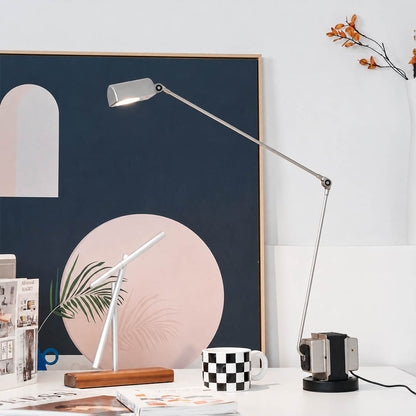 Aldric swing arm table lamp study reading nook adjustable arm metal industrial warm American home lifestyle interior