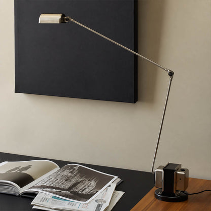 Aldric swing arm table lamp desk home office work reading directional light metal industrial modern American home lifestyle interior styled