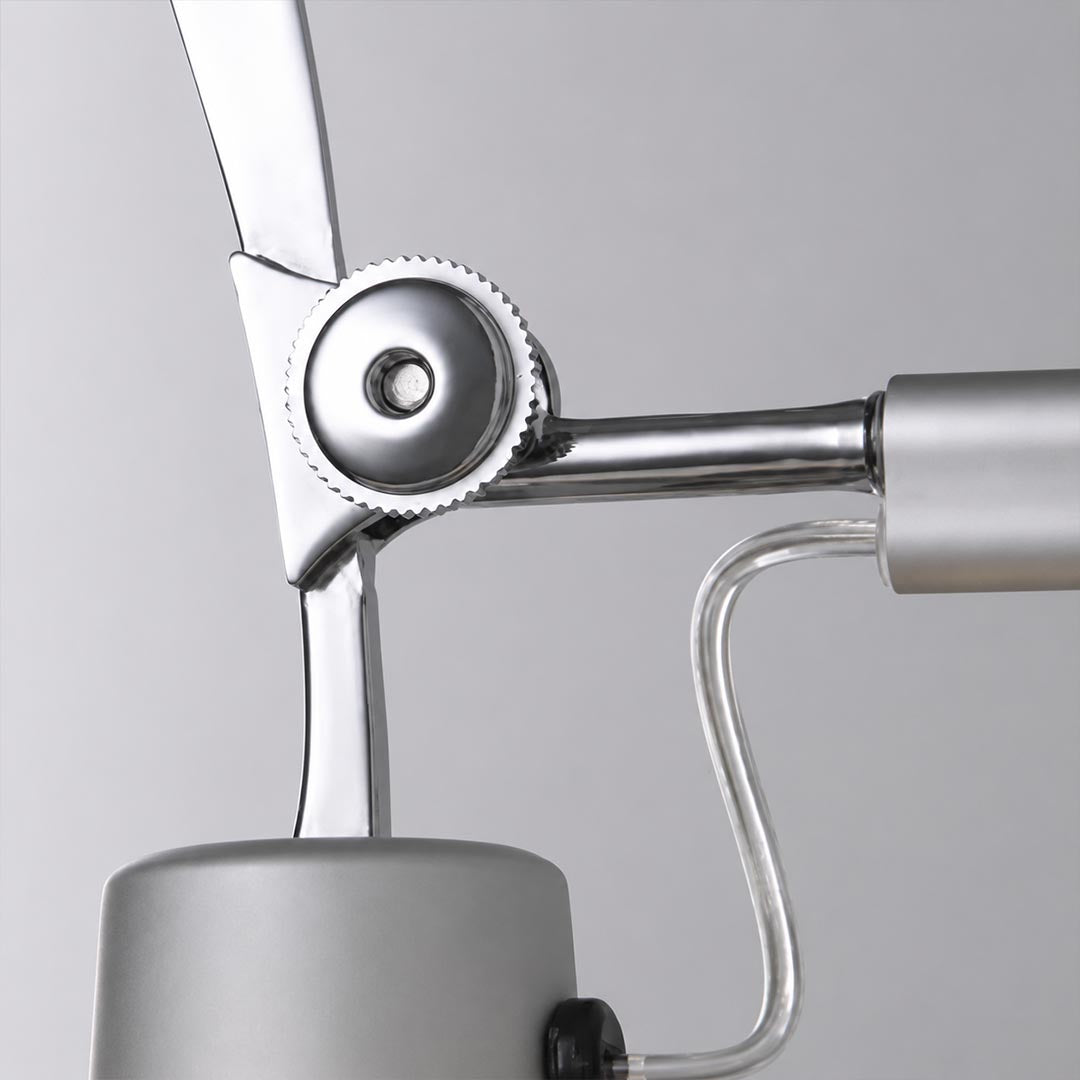 Ardsley swing arm wall sconce polished chrome metal finish rust resistant industrial sleek detail close up quality hardware