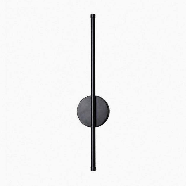 Tall 31.5-inch black Asse rechargeable wall sconce as a vertical accent on a feature wall