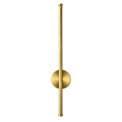 Asse rechargeable wall sconce with a slim vertical linear body glowing warm on a wall