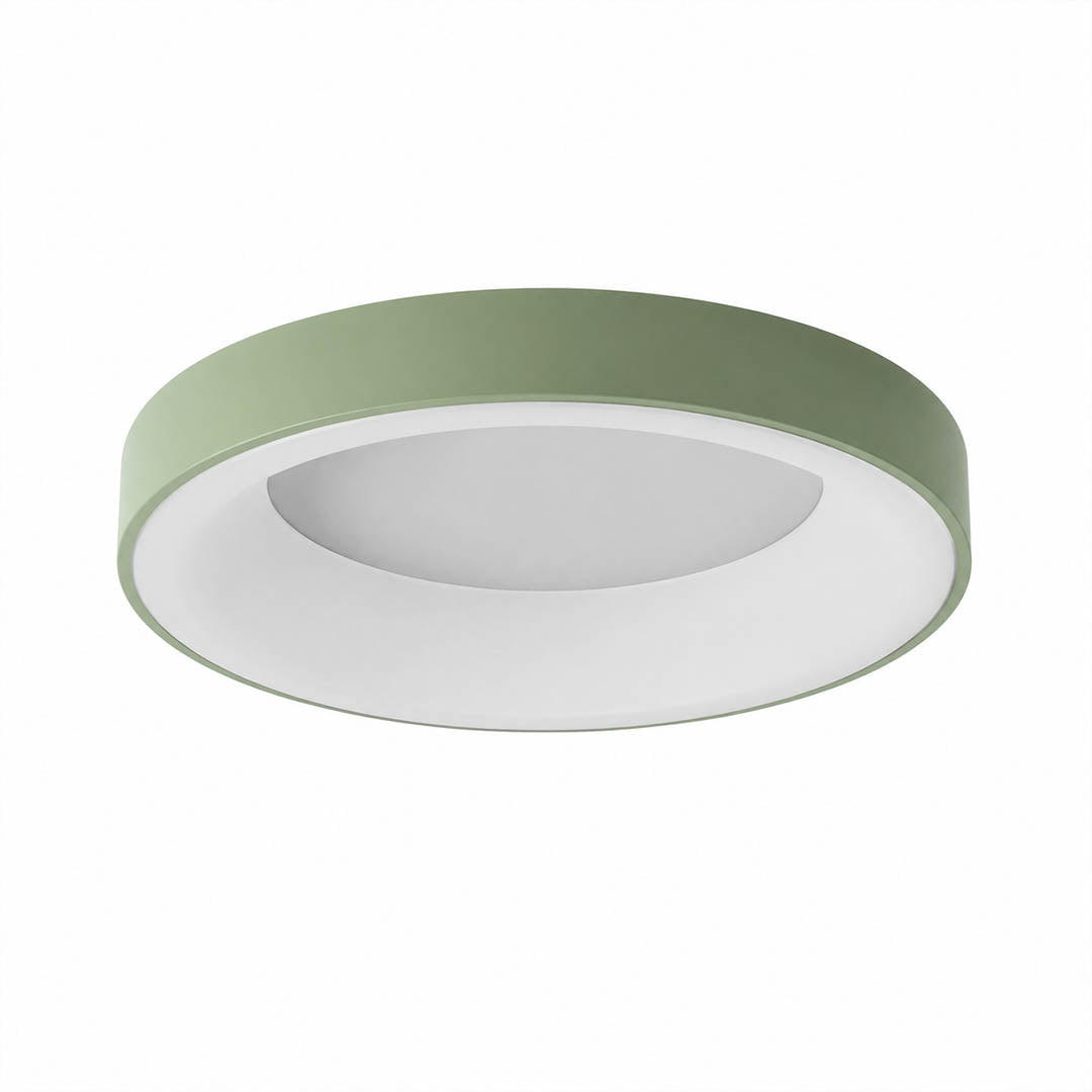 Astra slim LED flush mount ceiling light White 19 inch round 1.9 inch thin profile modern minimalist Scandinavian white background