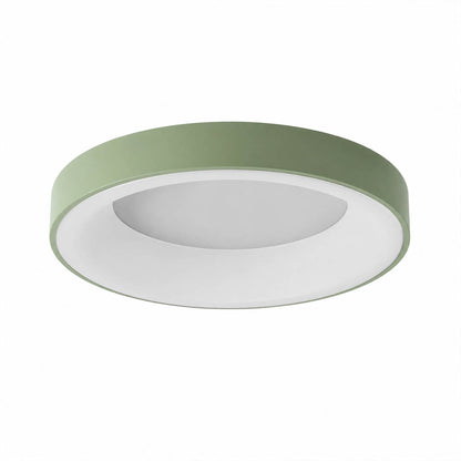 Astra slim LED flush mount ceiling light White 19 inch round 1.9 inch thin profile modern minimalist Scandinavian white background