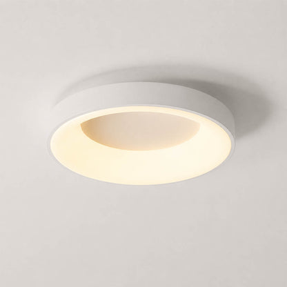 Astra slim LED flush mount ceiling light White 19 inch round 1.9 inch thin profile modern minimalist Scandinavian white background