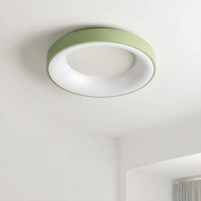 Astra White slim flush mount ceiling light bedroom low ceiling modern minimalist Scandinavian apartment warm soft glow interior