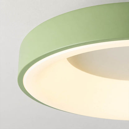 Astra flush mount ceiling light side profile 1.9 inch ultra thin slim disc shape architectural minimalist comparison detail