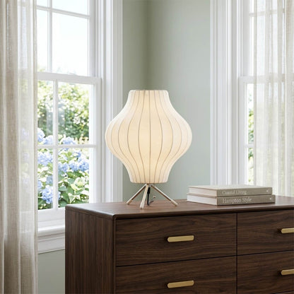 Astrid Model C tripod silk table lamp home office desk reading corner workspace Japandi minimalist warm interior