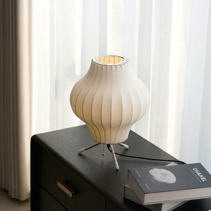 Astrid Model C tripod silk table lamp home office desk reading corner workspace Japandi minimalist warm interior