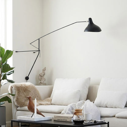 Atria 60 inch grand long arm wall lamp behind sofa living room arm reaching over seating area modern interior
