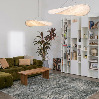 Aura 39 inch grand disc pendant living room foyer statement modern minimalist architectural lighting low ceiling