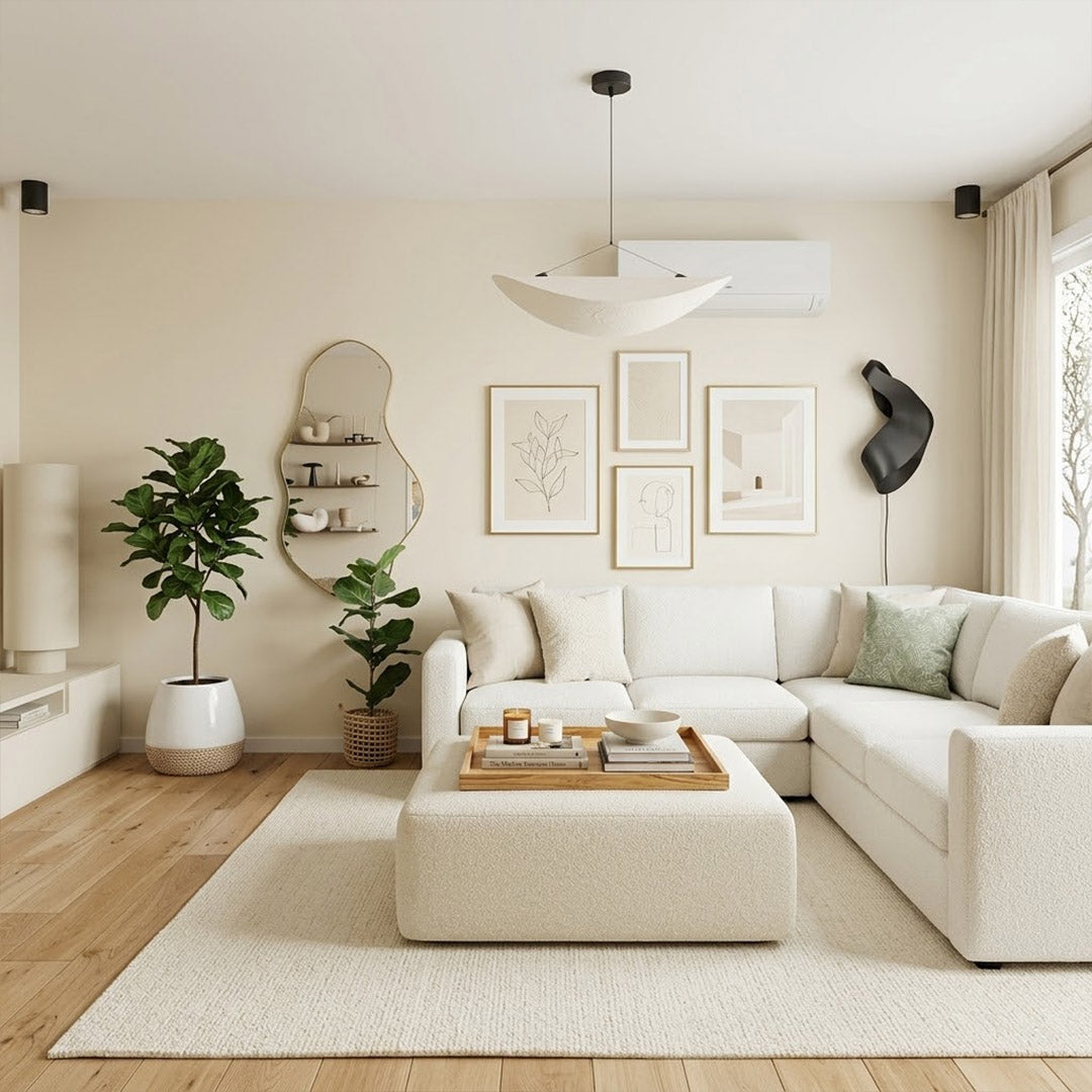 Aura 39 inch grand disc pendant living room foyer statement modern minimalist architectural lighting low ceiling