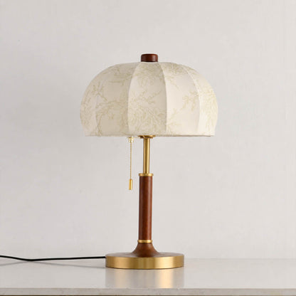 Aurelle floral fabric table lamp floral pattern fabric shade delicate texture detail close up elegant classic