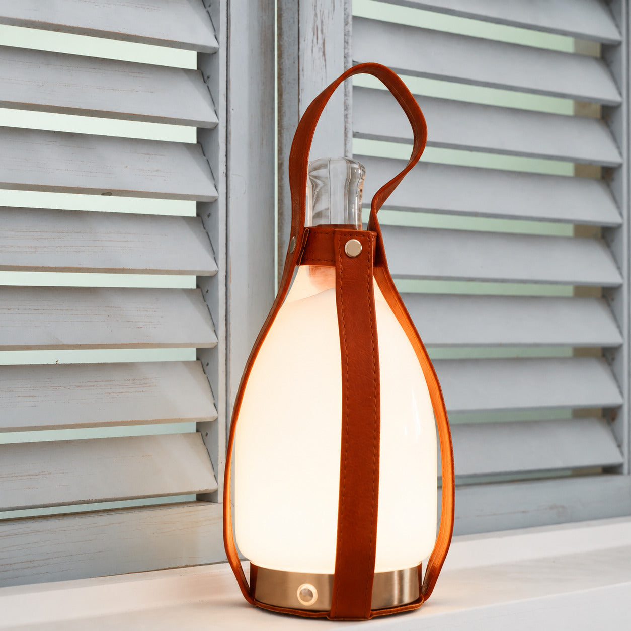 Belle portable table lamp desk reading nook warm glow cordless glass cute American home lifestyle interior styled