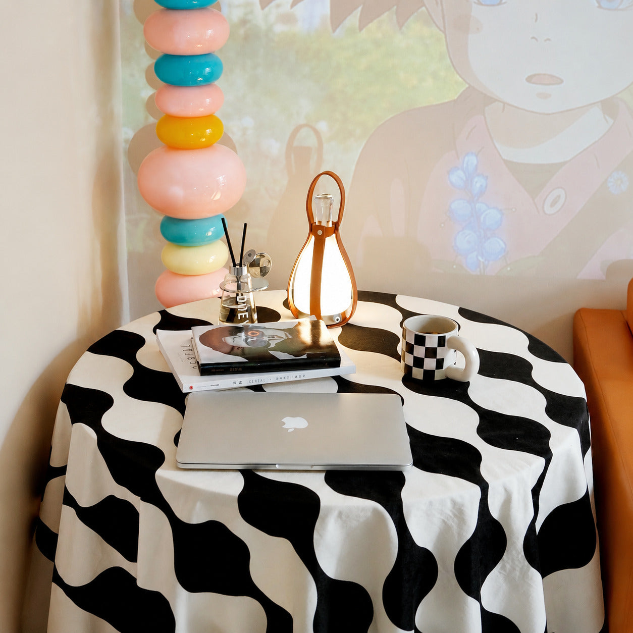 Belle portable table lamp carry anywhere portable cordless glass leather handle versatile lifestyle