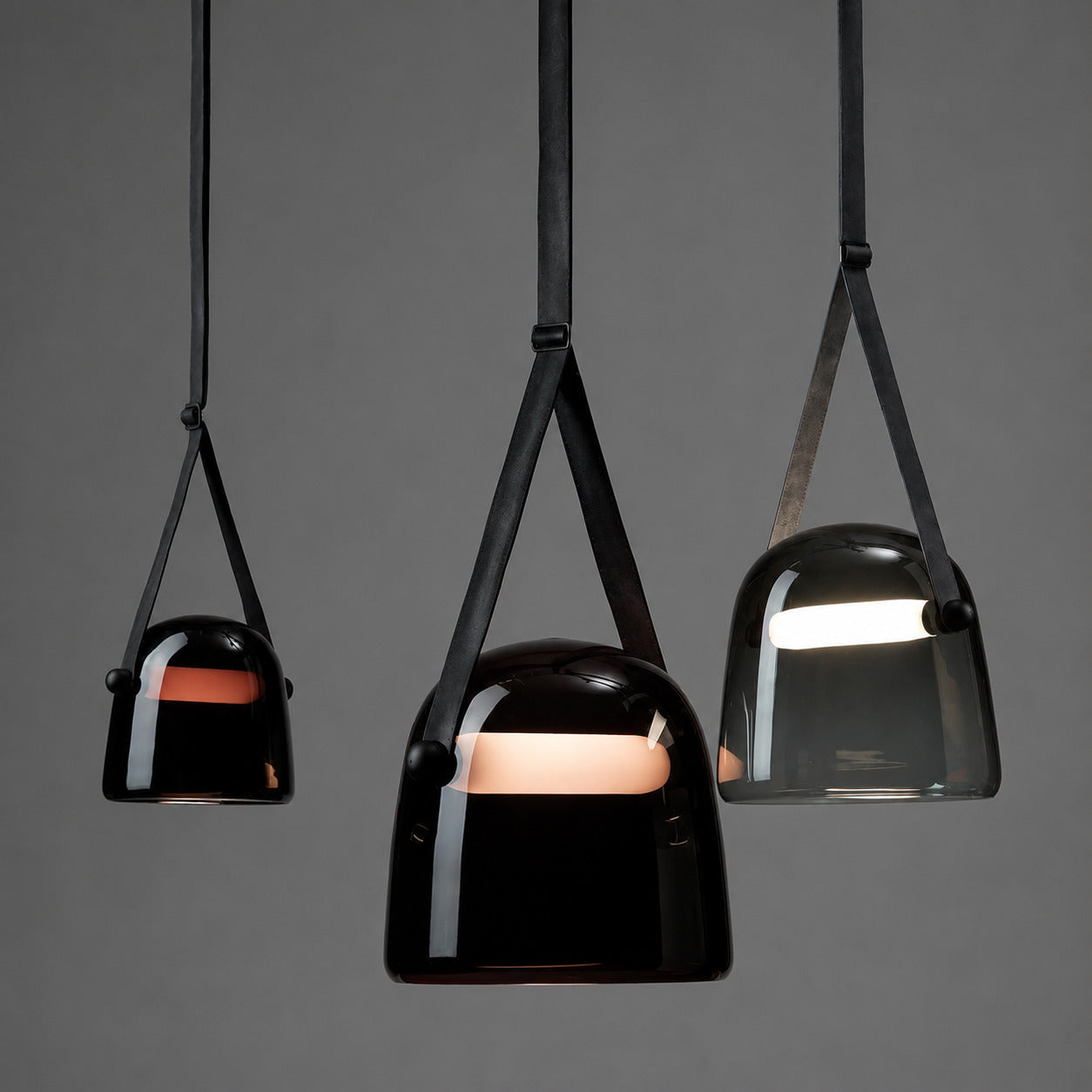 Bolla glass pendant light cluster multiple grouping illuminated glass mid century American home lifestyle interior styled