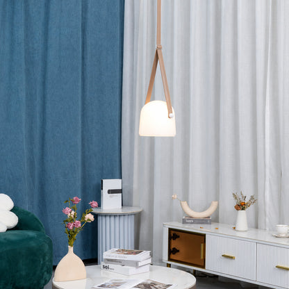 Bolla glass pendant light white finish modern minimalist space handblown glass American home lifestyle interior styled