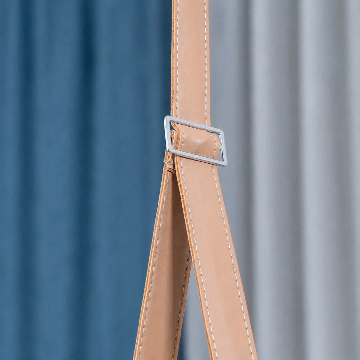 Bolla glass pendant light leather strap suspension unique design detail close up texture