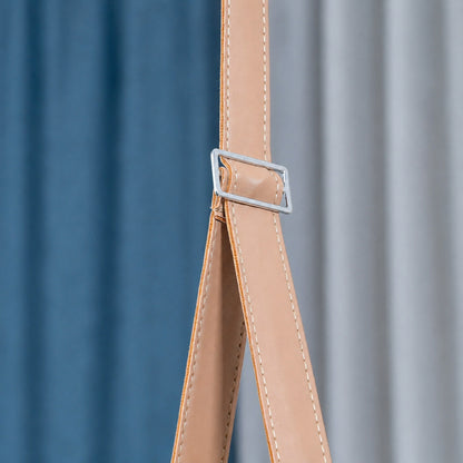 Bolla glass pendant light leather strap suspension unique design detail close up texture