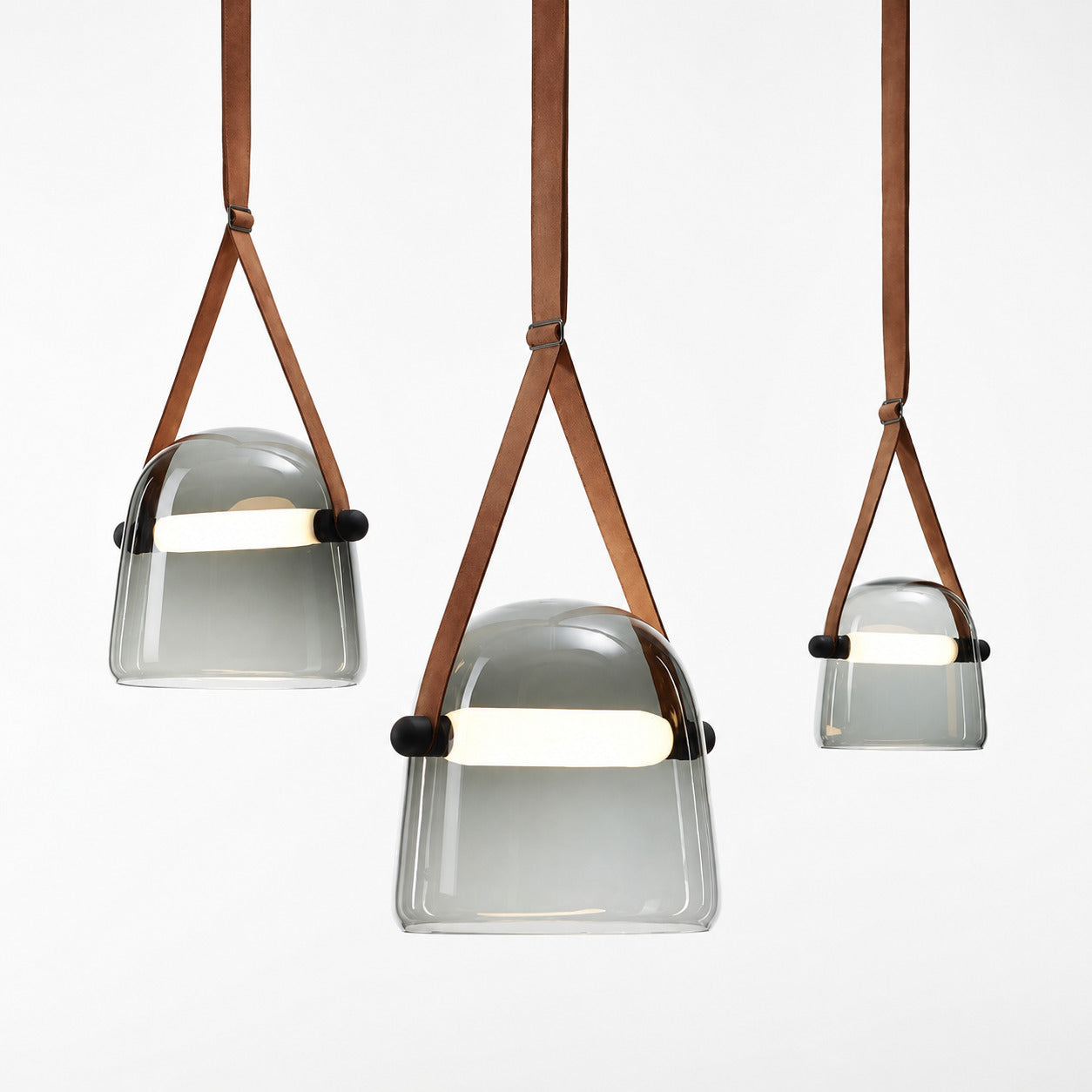 Bolla glass pendant light cluster multiple grouping illuminated glass mid century American home lifestyle interior styled