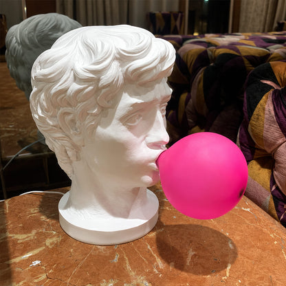 Bolla table lamp contemporary art collector gallery inspired sophisticated interior white resin pink bubble pop art sculptural collectible statement lifestyle interior American home