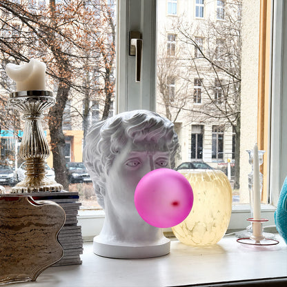 Bolla table lamp Man white resin pink bubble modern home office study desk workspace pop art sculptural whimsical statement creative sophisticated conversation starter lifestyle interior American home