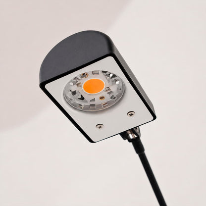Braccio floor lamp integrated LED module built in 50000 hour lifespan no bulb replacement warm 3000K detail close up practical hardware