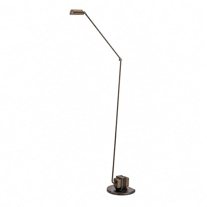 Braccio floor lamp warm brown modern living room corner sofa side accent Italian swing arm 35.8 inch retro industrial reading warm ambient intimate cozy lifestyle interior American home