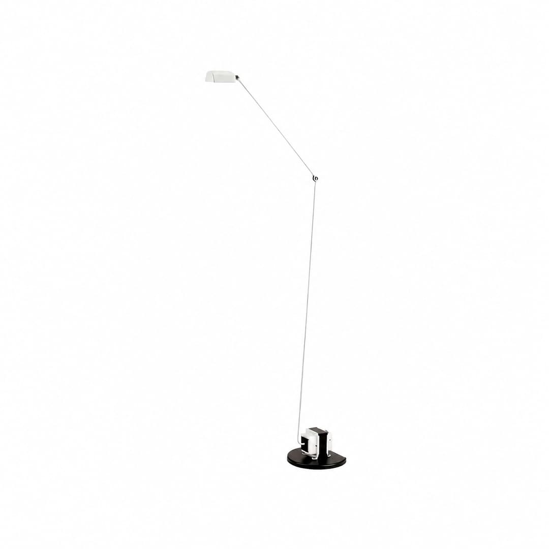 Braccio floor lamp white modern home office study workspace desk beside Italian swing arm 35.8 inch retro industrial reading warm ambient functional focus lifestyle interior American home
