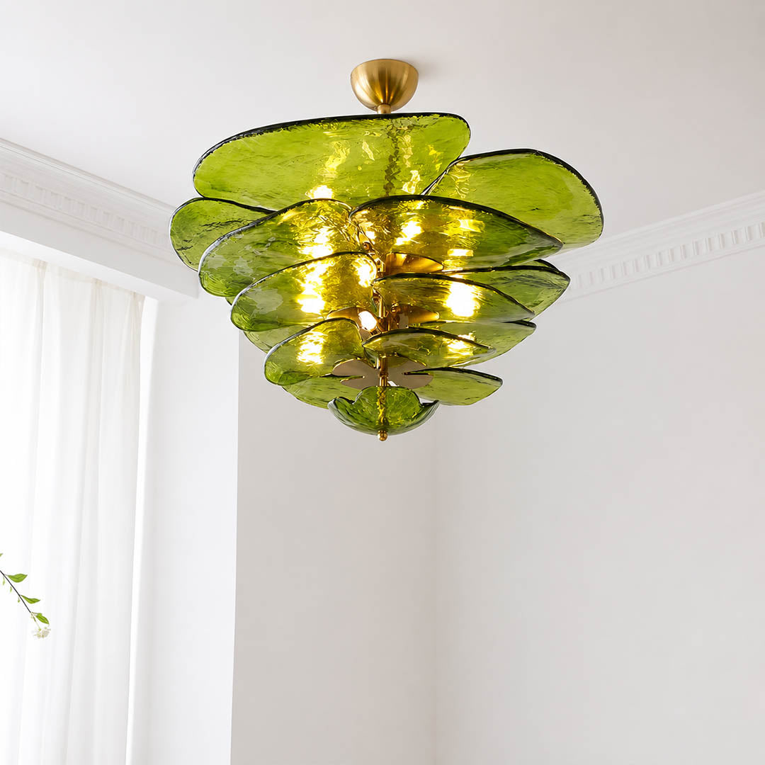 Calanthe G4 accent center decorative bulbs detail close up unique feature M L sizes Italian Murano craftsmanship petal activation luminous