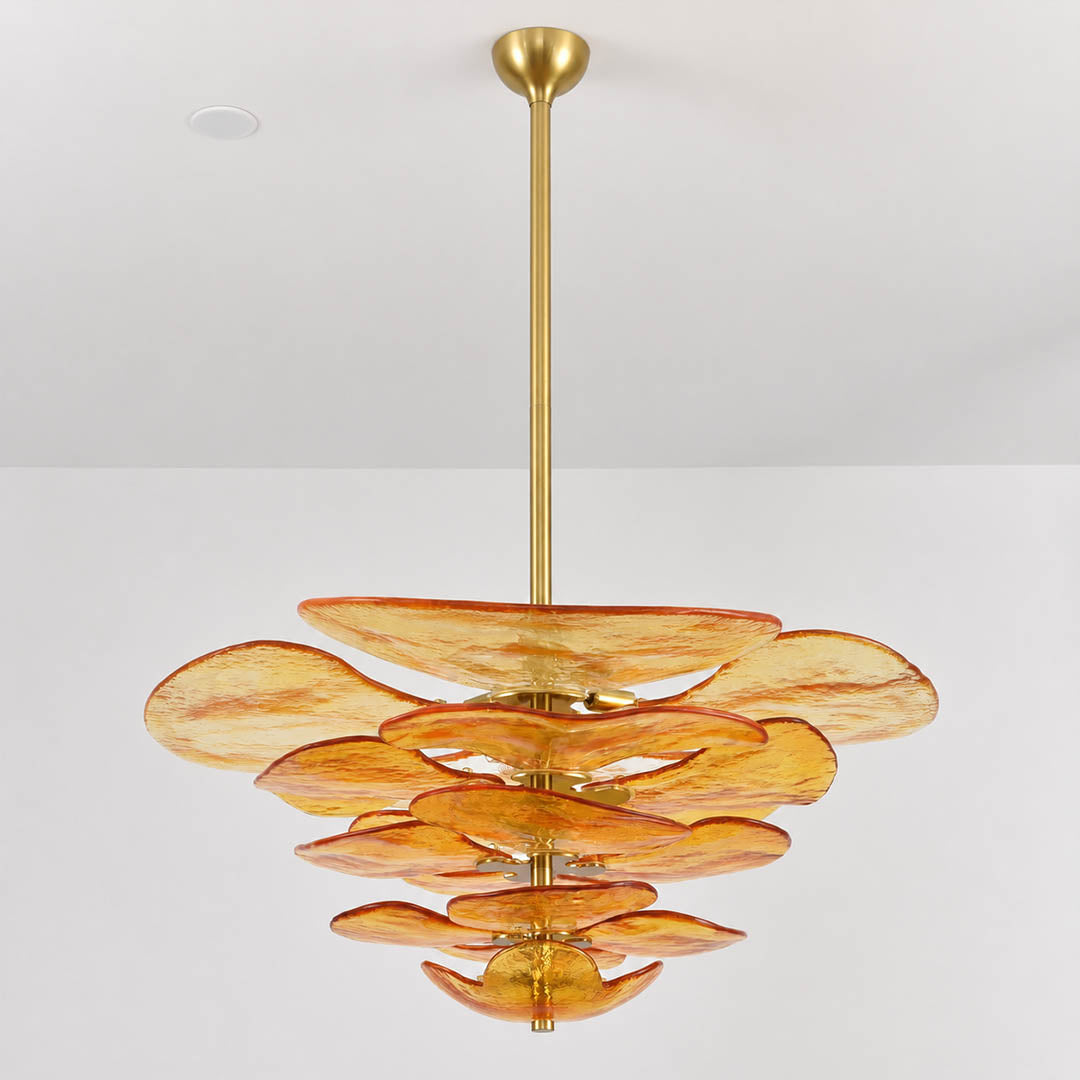 Calanthe G4 accent center decorative bulbs detail close up unique feature M L sizes Italian Murano craftsmanship petal activation luminous