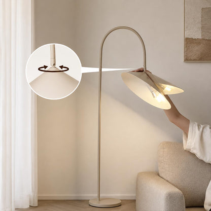 Calla table lamp adjustable 180 degree rotating petal head metal rod multi angle flexible positioning detail close up functional unique