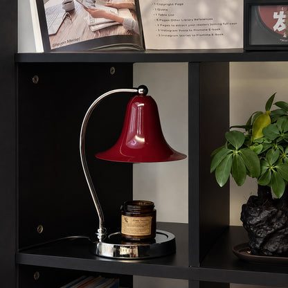 Campana candle warmer lamp styled on a shelf as a warm flameless candle accent