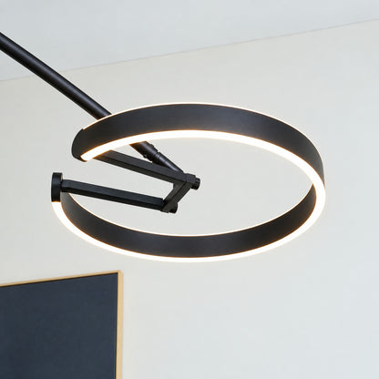 Even warm glow radiating from the full circumference of the Cerchio ring floor lamp