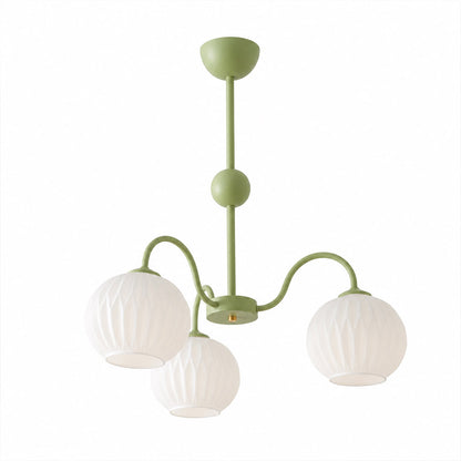 Cleo Globe Chandelier – Frosted Ribbed Glass Cluster Pendant Light | Stuberlighting