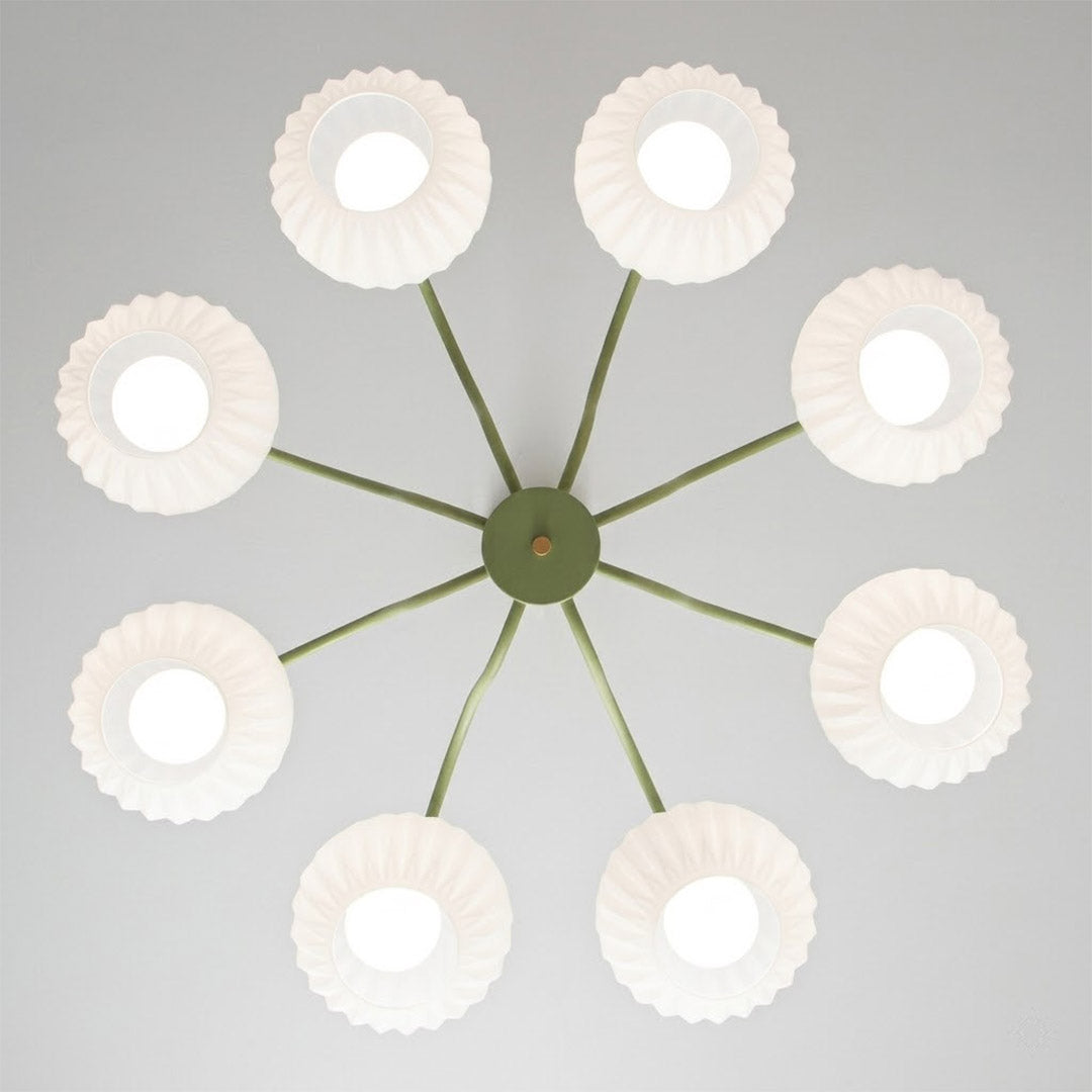 Cleo Globe Chandelier – Frosted Ribbed Glass Cluster Pendant Light | Stuberlighting