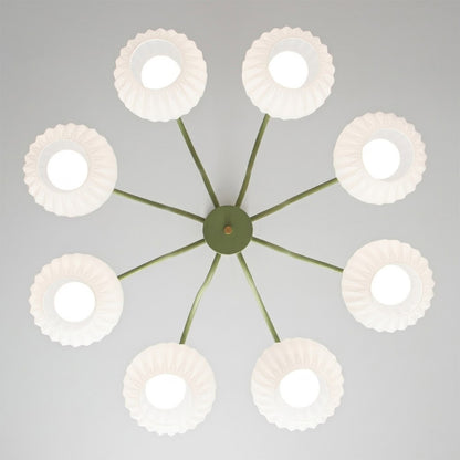 Cleo Globe Chandelier – Frosted Ribbed Glass Cluster Pendant Light | Stuberlighting