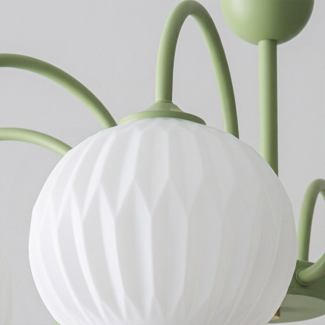 Cleo Globe Chandelier – Frosted Ribbed Glass Cluster Pendant Light | Stuberlighting