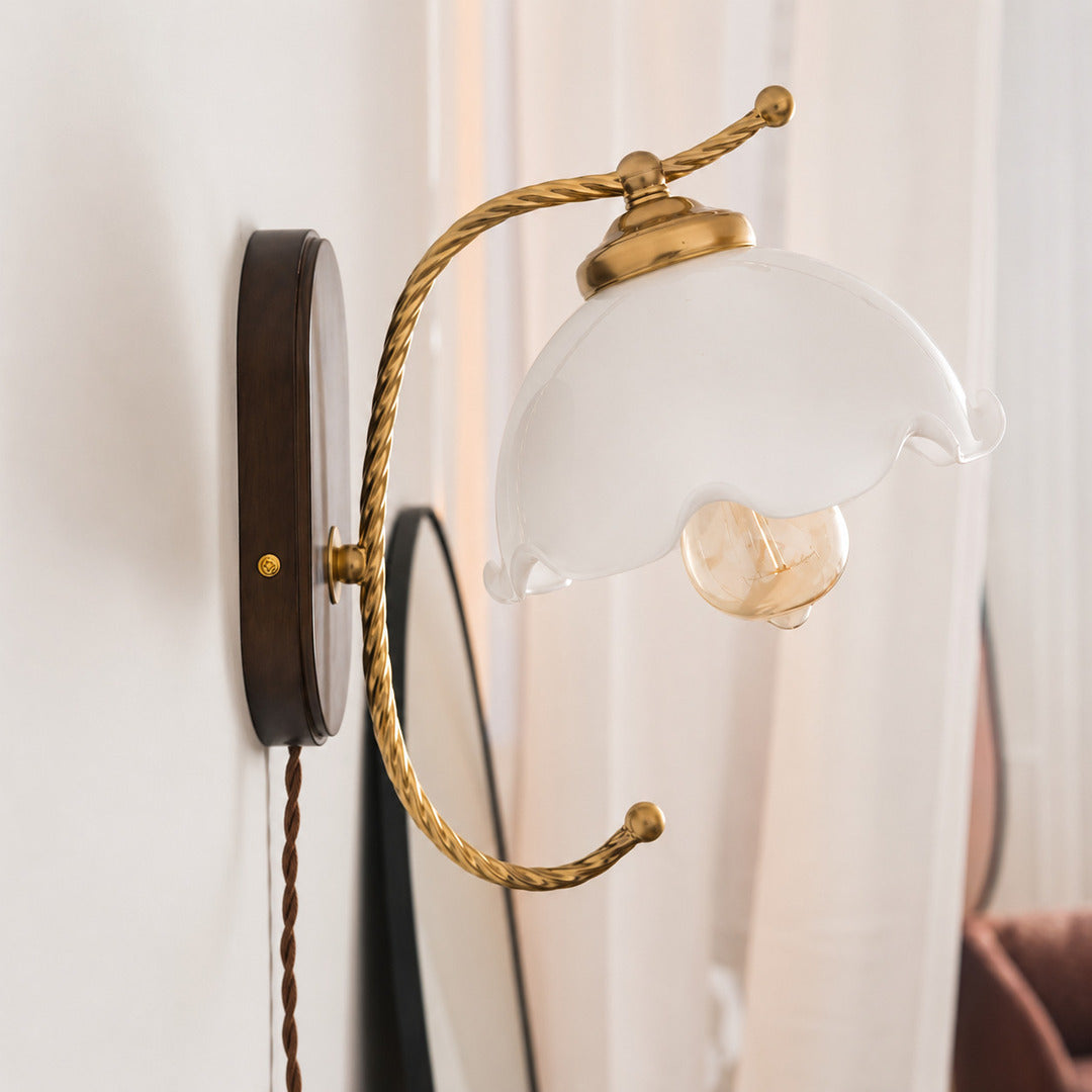 Cora wall sconce 59 inch plug in cord with inline switch renter friendly no electrician installation demonstrate