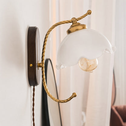 Cora wall sconce 59 inch plug in cord with inline switch renter friendly no electrician installation demonstrate